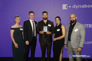 Cloud Context team holding their Fast50 2025 Foundation Performers award at W Hotel Sydney.