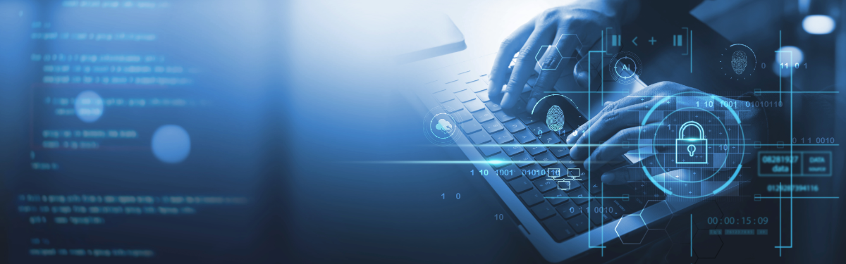 Network security strategy illustrated by cybersecurity icons and secure data access