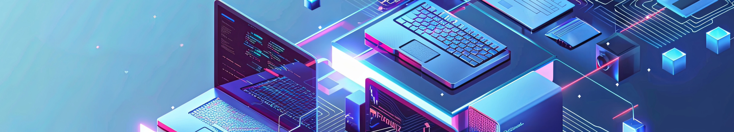 Stacked laptops illustrating device lifecycle management and IT asset control