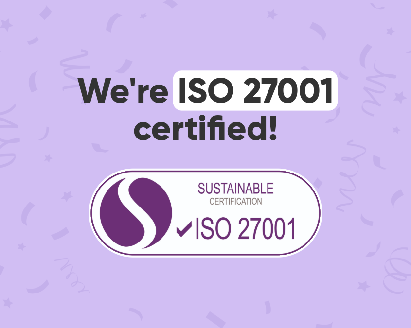 Cloud Context announces it is an ISO 27001 certified IT provider, featuring the Sustainable Certification badge.